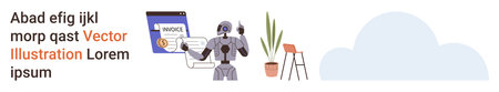 Artificial intelligence, automation, digital workflow, robotics, remote work, innovation. Robot...