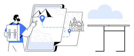 Travel planning, navigation, tourism, outdoor exploration, destination search, and adventure. A...