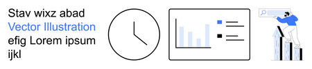 Data visualization, time tracking, productivity, financial growth, market research, analytics. Clock...