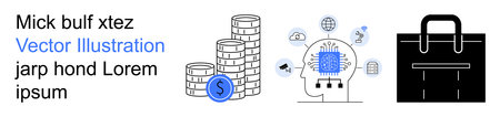 Digital transformation, financial growth, artificial intelligence, business planning, fintech,...