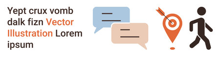 Communication, navigation, goal setting, messaging, teamwork, progress tracking. Speech bubbles,...