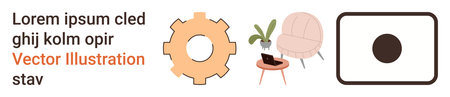 Technology, home office, interior design, creativity, software development, user interface. Gear...