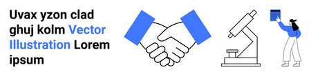 Business teamwork, collaborative science, research advancement, agreements, innovation, partnership....