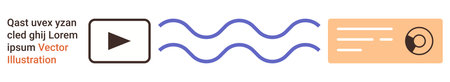 Multimedia, streaming, identification, digital processes, online platforms, abstract design. Play...
