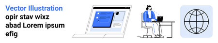 Remote work, global communication, virtual meetings, digital technology, online interactions,...