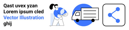 Shipping logistics, package delivery, online buying, digital networking, global trade, business...