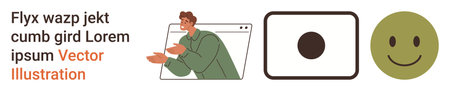 Digital communication, user interaction, web design, online education, emoticons, virtual tools. A...