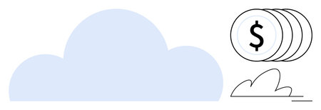 Digital economy, financial technology, investment growth, cloud storage, online banking, currency...