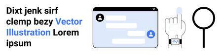 Digital communication, online interaction, user interface design, touch technology, search...