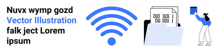 Data sharing, digital communication, cloud storage, wireless networking, file management, technology...