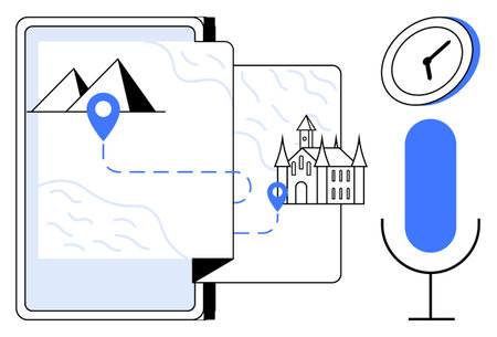Travel, navigation, digital planning, historical exploration, geography, time management. A mobile...