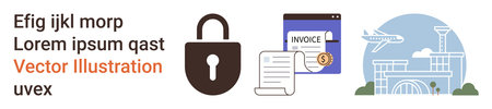 Data protection, online transactions, travel security, digital payment, business documentation,...