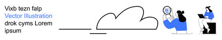 Cloud computing, online collaboration, remote work, digital technology, data sharing, virtual...