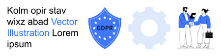 Data security, online privacy, business interaction, GDPR policy, teamwork, compliance management....