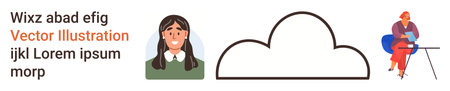 Cloud computing, education, data storage, digital learning, self-identity, remote work. A simple...