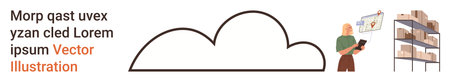 Cloud storage, warehouse logistics, inventory management, supply chain, digital tracking, online...