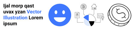 Business strategy, cryptocurrency, data visualization, finance, digital communication, online...