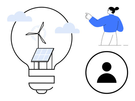 Renewable energy, innovation, sustainability, clean energy, eco-friendly technology, future ideas. A...