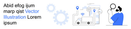 Logistics, delivery management, mobile tracking, supply chain operations, package monitoring,...