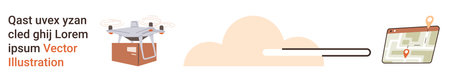 Delivery services, technology, GPS navigation, e-commerce, logistics, and tracking. quadcopter...