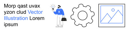 Business growth, innovation, creative thinking, frameworks, technology, entrepreneurship. Person...