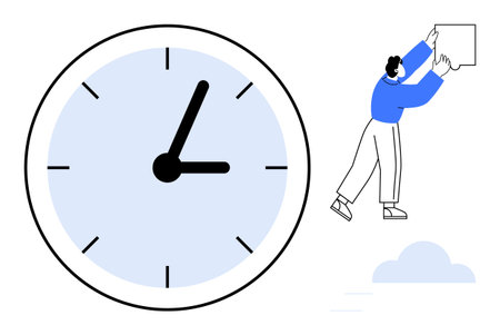 Time management concept. Clock emphasizing organization and efficient task handling. Time management...