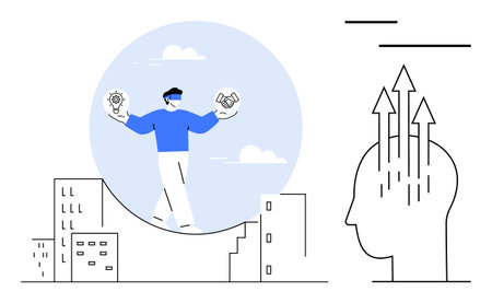 Decision-making concept. Balancing innovation and partnerships for effective decision-making....