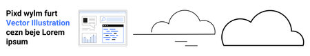 Digital technology, cloud computing, data sharing, online services, innovation, connection. A...
