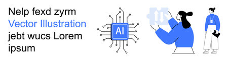 Technology, AI development, teamwork, innovation, digital transformation, machine learning. A...
