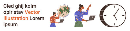 Global communication, time management, teamwork, digital collaboration, productivity, online work...