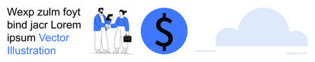 Business, finance, collaboration, technology, data storage, partnership. Two individuals shaking...