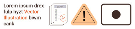 Education, caution signs, focus, academic performance, information graphics, learning tools. A...