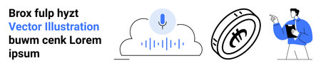 AI integration, voice commands, fintech, cloud storage, cryptocurrency, remote access. A microphone...