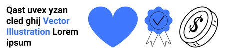 Financial rewards, appreciation, quality , loyalty, achievement, recognition. Blue heart,...