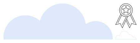 Technology, recognition, cloud storage, data security, innovation, business solutions. A blue cloud...