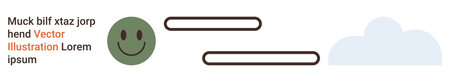 Communication, positivity, design layout, simplicity, conceptual art, education. A green happy face,...