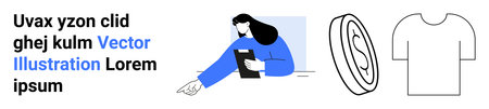 Business strategy, finance, e-commerce, education, apparel design, corporate communication. Woman...
