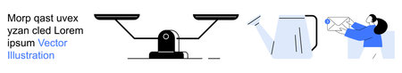 Balance, resource management, modern workflow, digital communication, productivity, information...