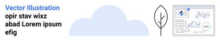 Cloud computing, data visualization, technology innovation, sustainability, digital progress,...