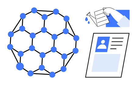 Blockchain technology. Blockchain demonstrates secure connections for identity verification....