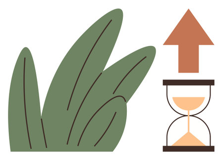 Growth, sustainability, environmental progress, time management, productivity, planning. Green...
