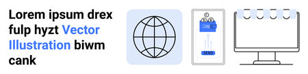 Digital communication, technology, connectivity, global network, online platforms, and design...