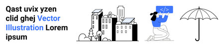 Technology, urban living, coding, renewable energy, smart infrastructure, digital tools. City...