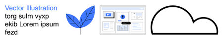 Nature, sustainability, technology interface, cloud storage, data visualization, and eco-friendly...