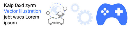 Learning tools, gaming, technology, knowledge sharing, innovation, creativity. Symbols of gaming...