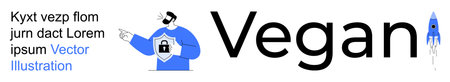 Data privacy, cybersecurity, veganism branding, secure information, digital awareness, and design...