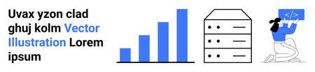 Data analysis, technology, web development, IT infrastructure, coding, software development. Graph...