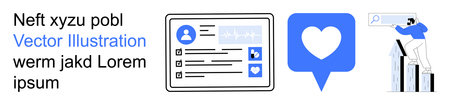 Social media, user profiles, analytics growth, digital platforms, online engagement, trends. ID...