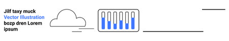 Cloud and dynamic bar chart data visualization in modern style. Ideal for analytics, technology,...