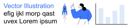 Business growth, teamwork, analytics, innovation, startup development, market research. Rocket...